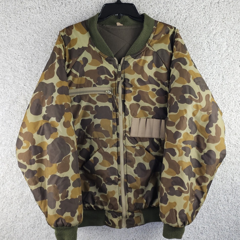 Vintage Mount'n Prairie REVERSIBLE Duck Camo Waterproof Jacket Fleece Men's XL